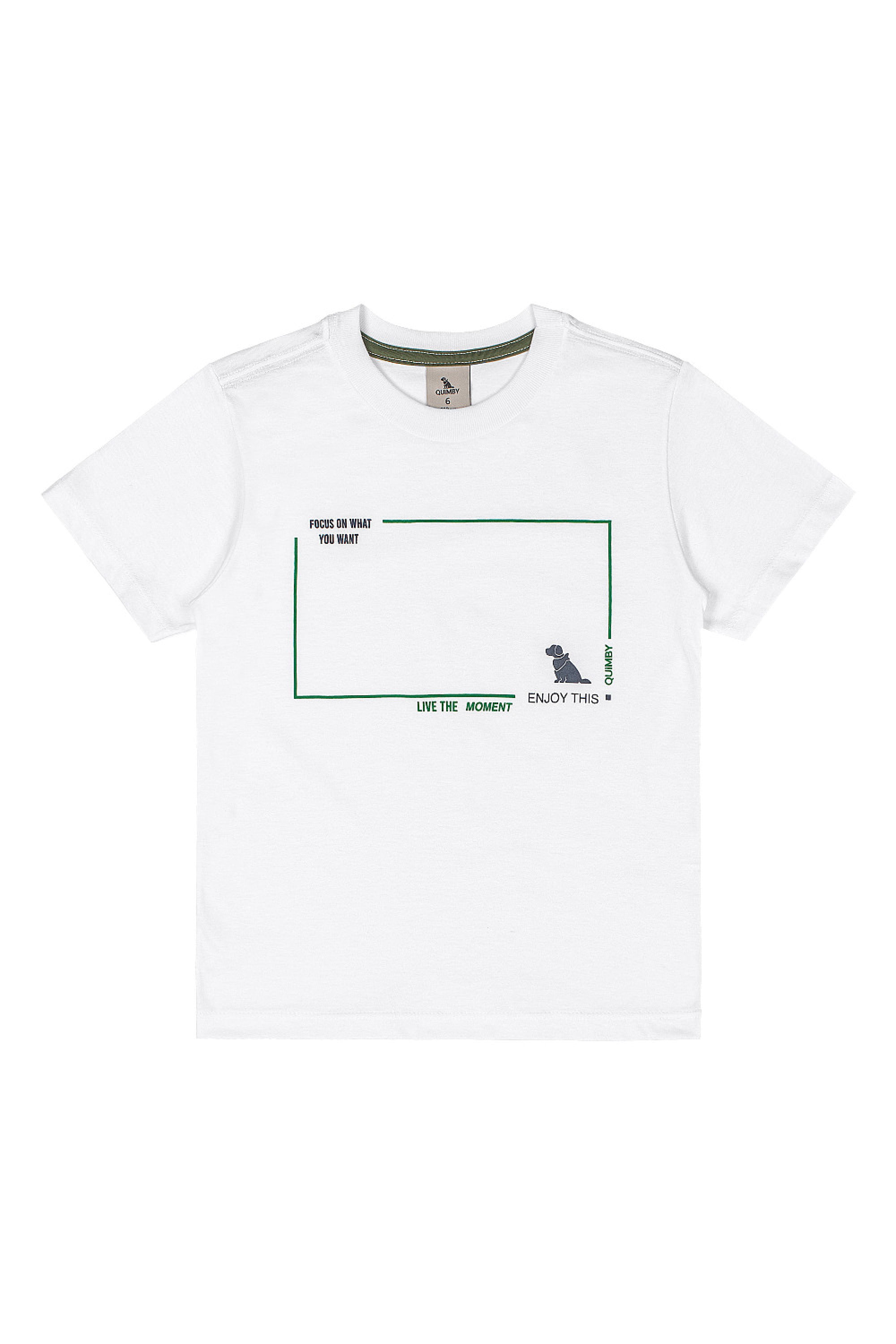 Conjunto Infantil Camiseta com Estampa 3D e Bermuda (Branco) Quimby - Imagem 21